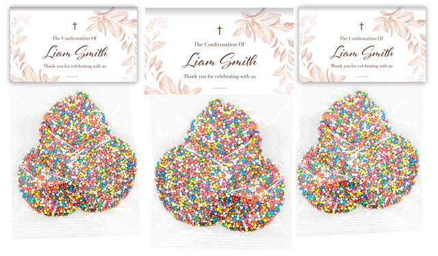 Natural Leaves Confirmation Personalised Speckle Bag