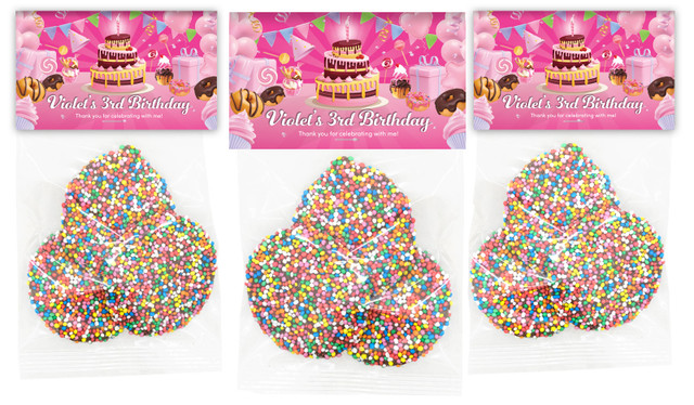 Birthday Cake Personalised Speckle Bag