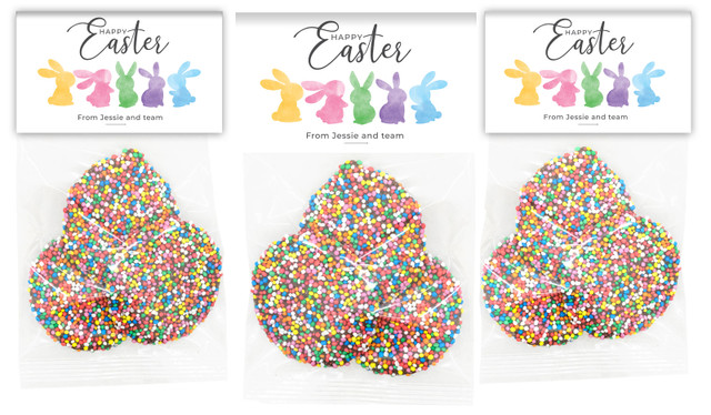 Colourful Bunnies Personalised Easter Speckle Bag