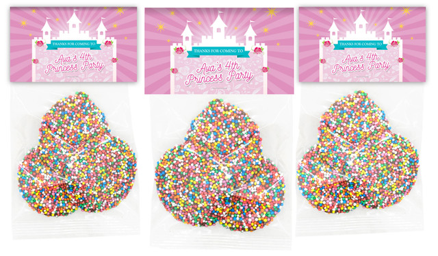 Princess Castle Birthday Party Personalised Speckle Bags