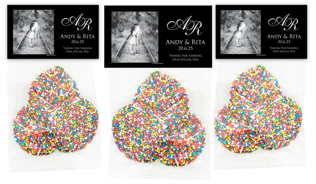 Add A Photo Black Wedding Personalised Speckle Bag