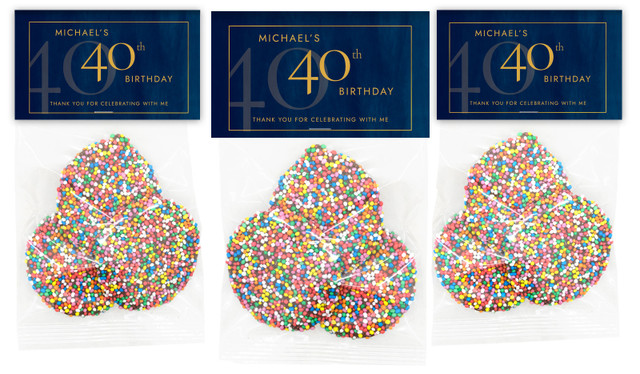 Navy Gouache Custom Birthday Speckle Bag