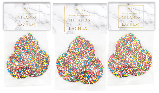 Monogram On Marble Anniversary Personalised Speckle Bag