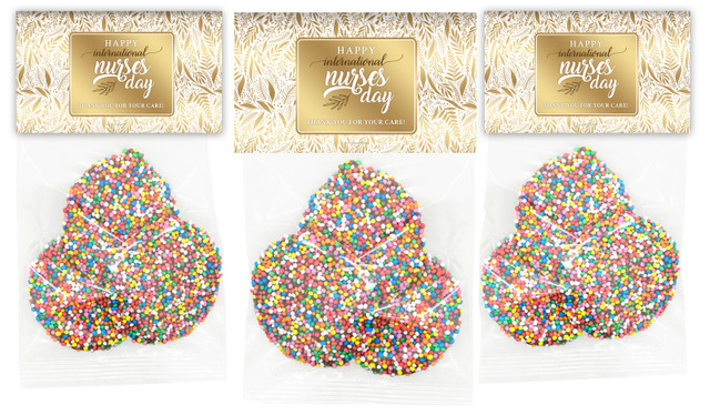Seamless Gold Leaves Nurses Day Personalised Speckle Bags