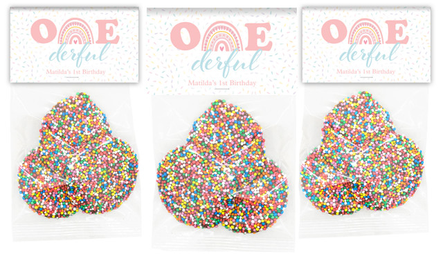 Oneder Rainbow Personalised 1st Birthday Speckle Bag