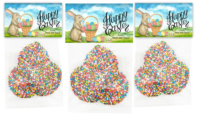 Bunny And Basket Personalised Easter Speckle Bag
