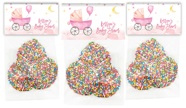 Pram In Pink Baby Shower Speckle Bag