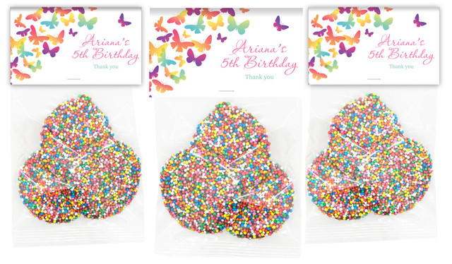 Butterflies Birthday Party Personalised Speckle Bags