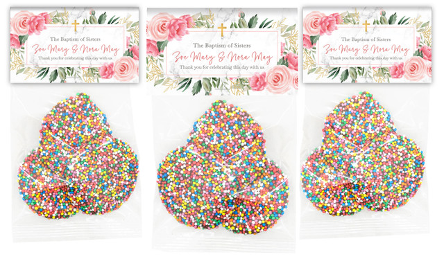 Magnificent Floral Personalised Christening Speckle Bag