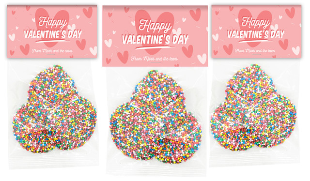 Fun Hearts Personalised  Valentine's Day Speckle Bag
