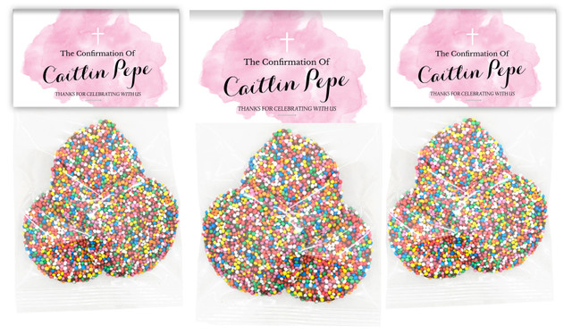 A Splash Of Watercolour Pink Confirmation Personalised Speckle Bag