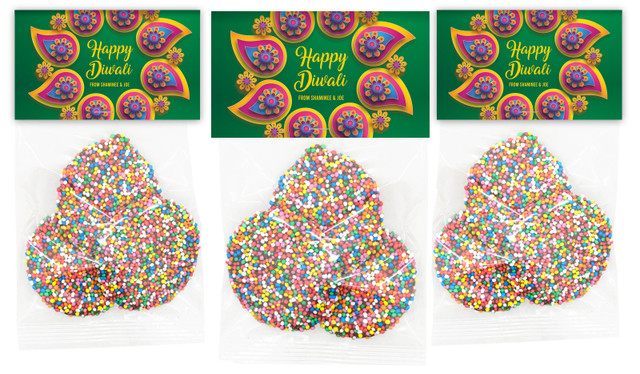 Green Leaves Diwali Personalised Speckle Bag