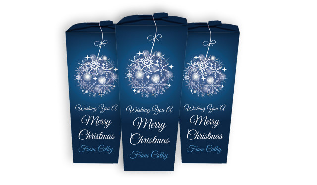 Blue Ornament Christmas Personalised Chocabox