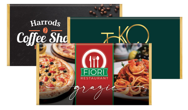 Branded Restaurant And Cafe Chocolate Bars
