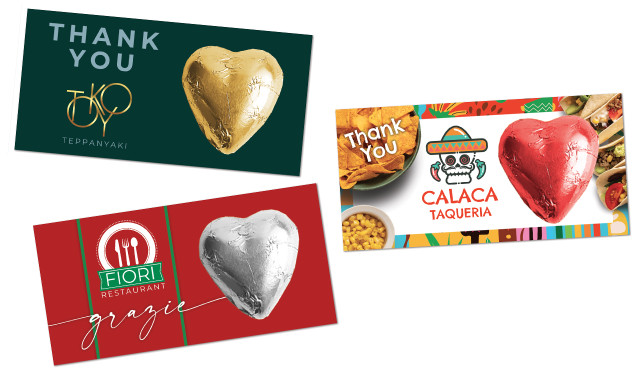 Branded Restaurant And Cafe Heart Card