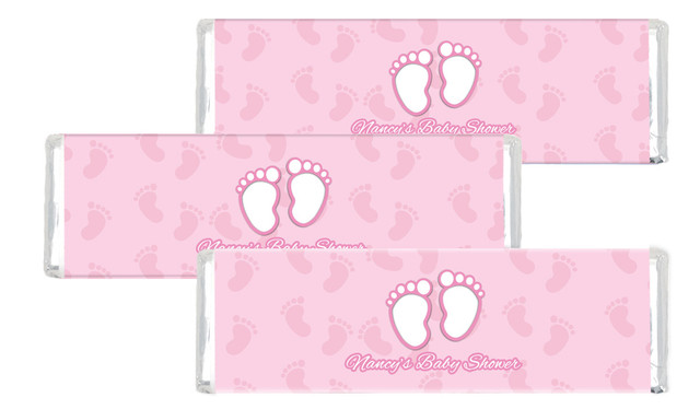 Baby Feet In Pink Baby Shower Cadbury Chocolate Bar