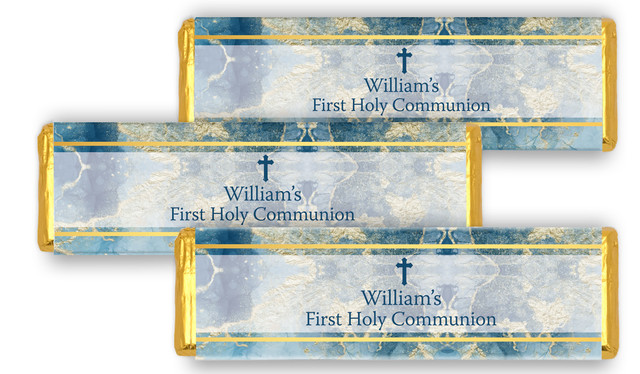 Abstract Background Personalised First Holy Communion Cadbury Chocolate Bar