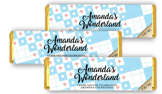 Alice In Wonderland Personalised Birthday Cadbury Chocolate Bar