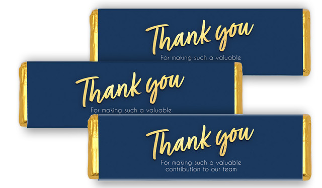 Golden Personalised Thank You Cadbury Chocolate Bar