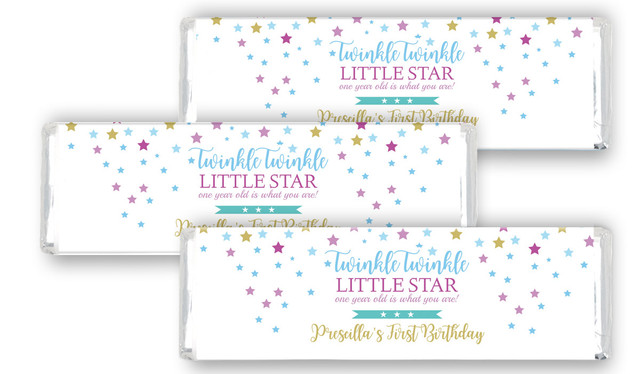 Twinkle Star 1st Birthday Personalised Cadbury Chocolate Bar