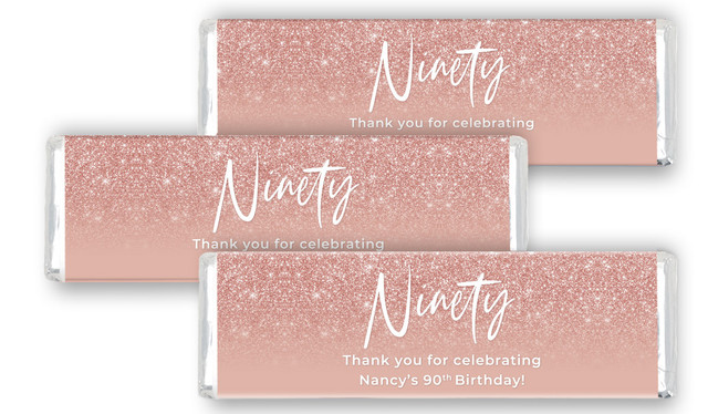 90th Birthday Personalised Cadbury Chocolate Bar
