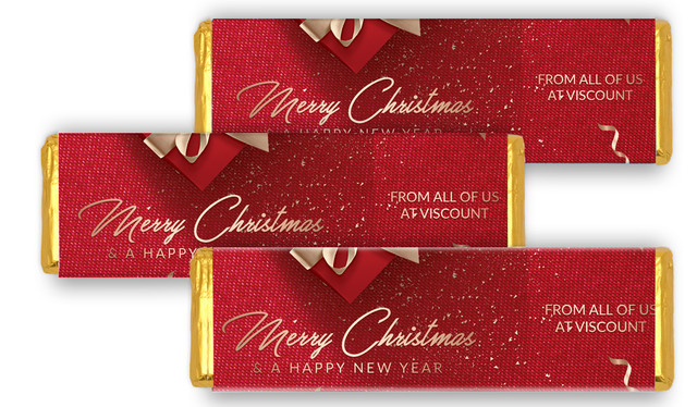 Glossy Gift Red Christmas Cadbury Chocolate Bar
