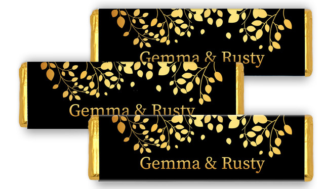 Gold Leaves Personalised Cadbury Chocolate Bar