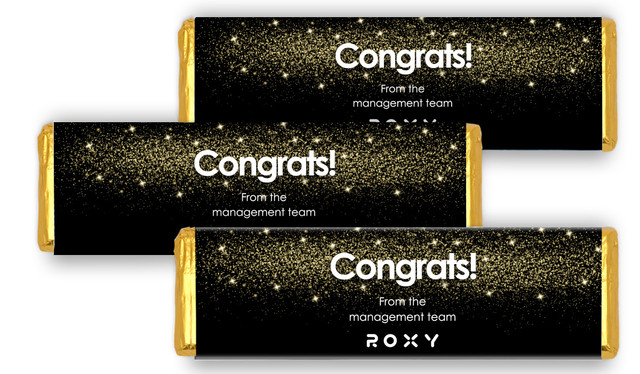 Gold Dust Congratulations Personalised Cadbury Chocolate Bar