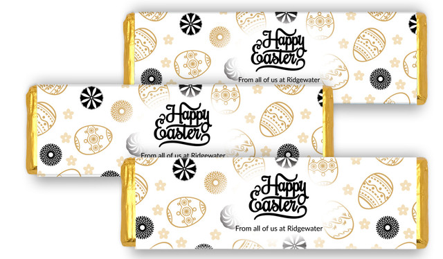 Sophisticated Happy Easter Personalised Cadbury Chocolate Bar