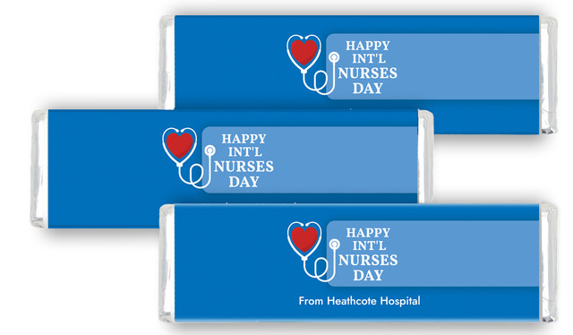 Heart Stethoscope Nurses Day Personalised Cadbury Chocolate Bar