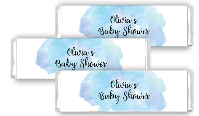 A Splash Of Watercolour In Blue Baby Shower Cadbury Chocolate Bar