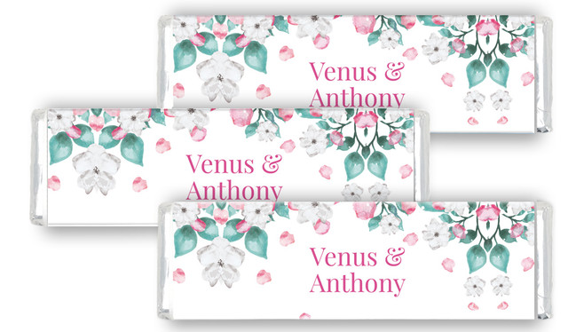 Falling Petals Personalised Cadbury Chocolate Bar
