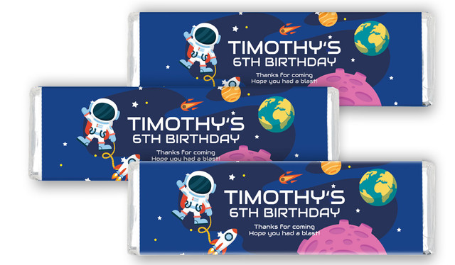 Astronaut Personalised Birthday Cadbury Chocolate Bar