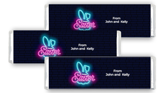 Neon Easter Personalised Cadbury Chocolate Bar