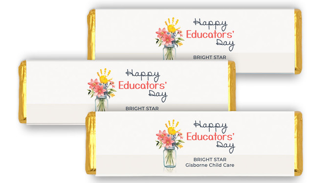 Helping Hand Early Childhood Educators Day Personalised Cadbury Chocolate Bar