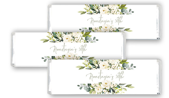 White Roses Personalised Cadbury Chocolate Bar