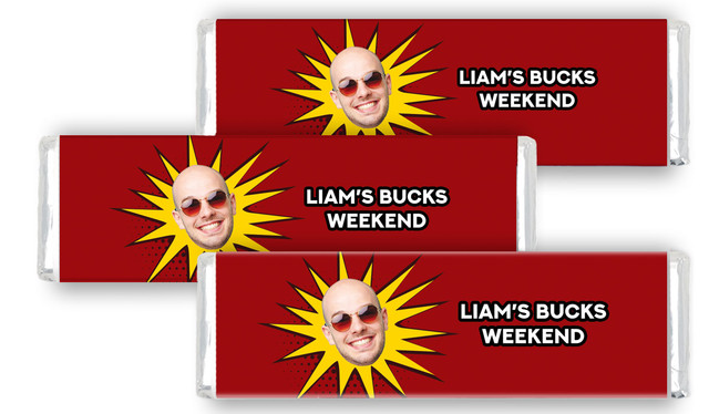 Face Splash Bucks Night Personalised Cadbury Chocolate Bar
