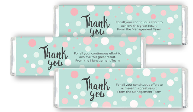 Dots Personalised Thank You Cadbury Chocolate Bar