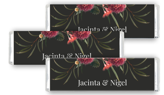 Wild Flowers Dark Personalised Cadbury Chocolate Bar