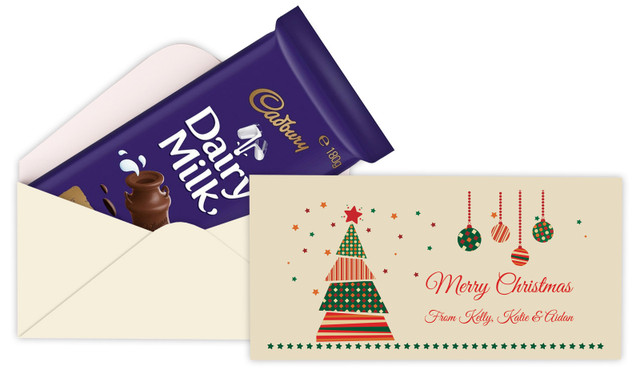Abstract Christmas Tree Cadbury Bar Box (Box Only)