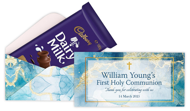 Abstract Background Communion Personalised Cadbury Bar Box (Box Only)