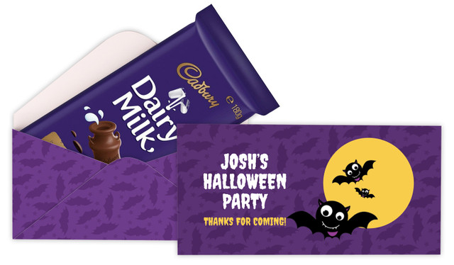 Bat Tombstone Personalised Halloween Cadbury Bar Box (Box Only)