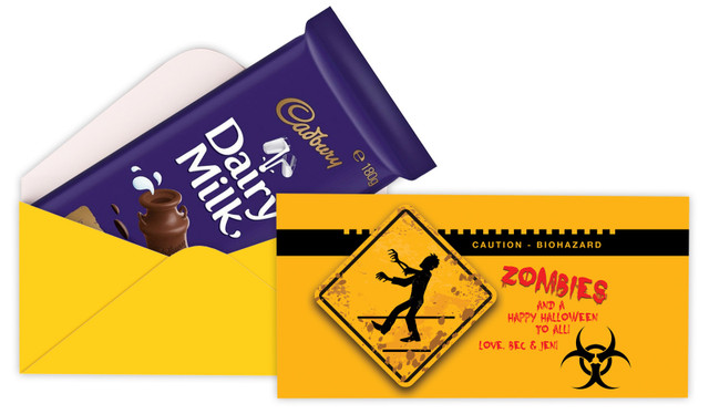 Zombie Apocalypse Personalised Halloween Cadbury Bar Box (Box Only)
