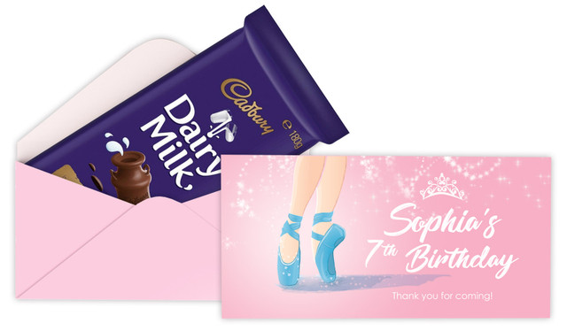 Ballet Shoes Personalised Cadbury Bar Box (Box Only)