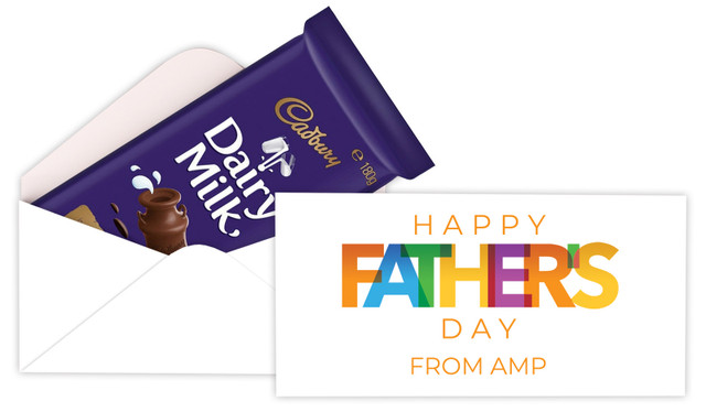 Colourful Fathers Day Custom Cadbury Bar Box (Box Only)