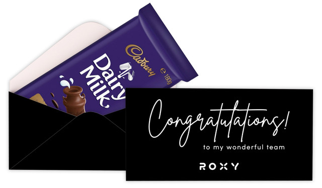 Signature Black Congratulations Personalised Cadbury Bar Box (Box Only)