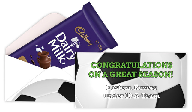 Soccer Personalised Cadbury Bar Box (Box Only)