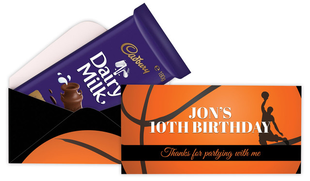 Basketball Birthday Personalised Cadbury Bar Box (Box Only)