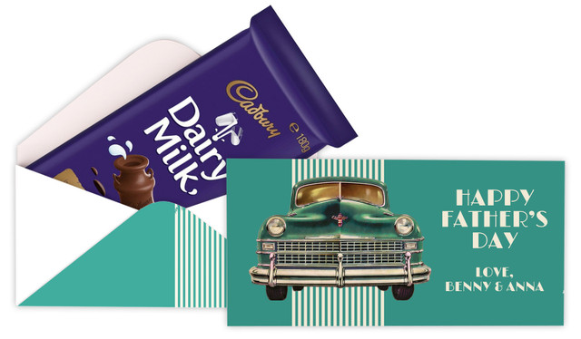 Old Cadillac Father's Day Personalised Cadbury Bar Box