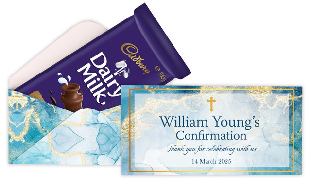 Abstract Background Confirmation Personalised Cadbury Bar Box (Box Only)